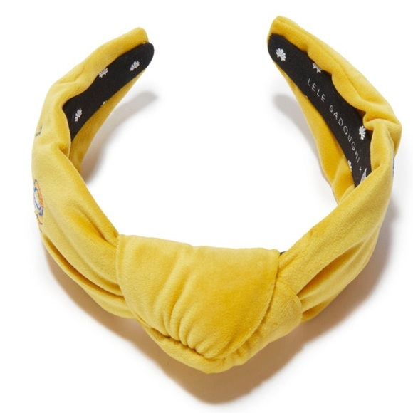 LELE SADOUGHI Velvet Knotted
Headband in Yellow - Picture 1 of 8